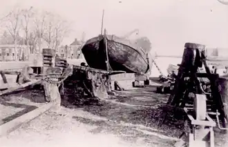 Scheepswerf De Spitse Horn rond 1900