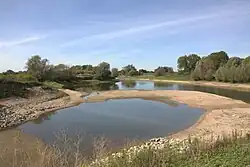 Het wetland in de zeer droge periode juli - september 2018