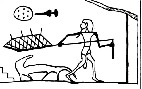 Rechterdeel van een gebroken ivoren label