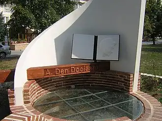 Het monument voor A. den Doolaard in Ohrid