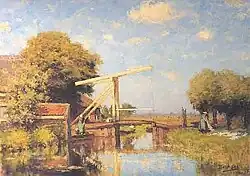 Poldervaart met ophaalbrug