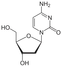 Structuurformule van desoxycytidine