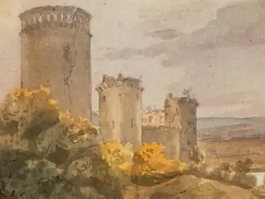 Château de Coucy(ca.1820), aquarel