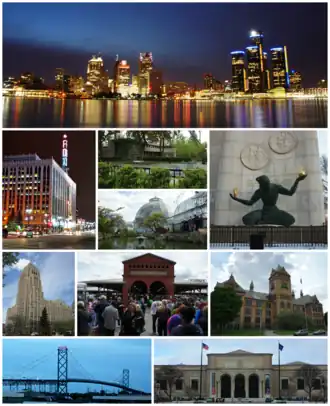 Een collage van Detroit