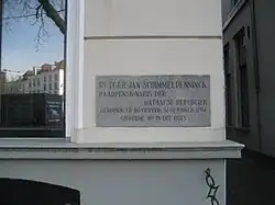 Plaquette op het geboortehuis van Rutger Jan Schimmelpenninck, Brink 23