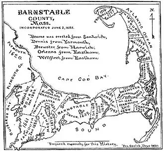 Kaart van Barnstable County