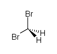 Structuurformule van dibroommethaan