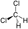 Structuurformule van dichloormethaan