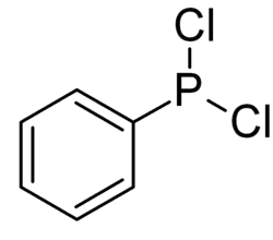 Structuurformule van dichloorfenylfosfaan