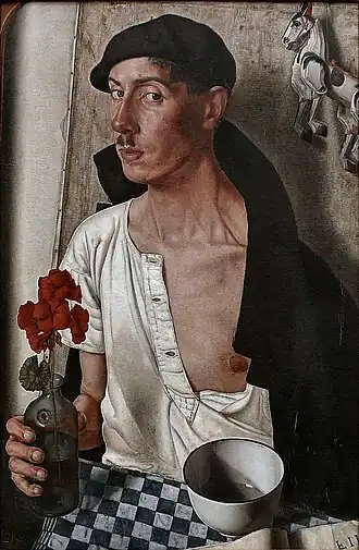 Zelfportret (1932), Museum Boijmans Van BeuningenZelfportret Collectie Boijmans Van Beuningen (zaal 32) Dit portret laat duidelijk de trommelstokvingers zien.