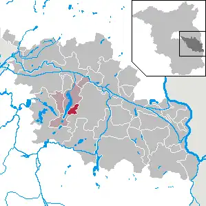 Kaart van Diensdorf-Radlow