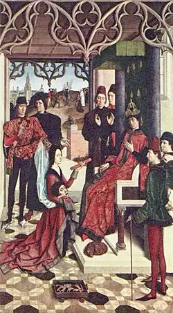 Dirk Bouts:De gerechtigheid van keizer Otto : De vuurproef