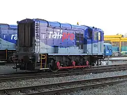 Railpro 601 rangerend te Stapelplaats Crailoo (2014).