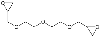 Structuurformule van di-ethyleenglycoldiglycidylether