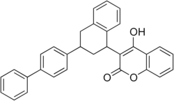 Structuurformule van difenacum