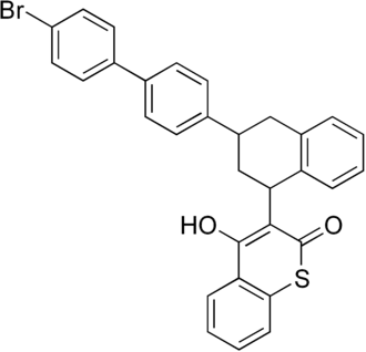 Structuurformule van difethialon