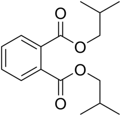 Structuurformule van di-isobutylftalaat
