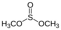 Structuurformule van dimehylsulfiet