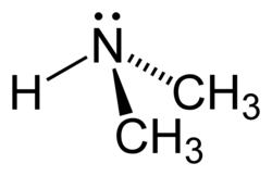 Structuurformule van dimethylamine