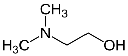 Structuurformule van 2-dimethylamino-ethanol