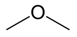 Structuurformule van dimethylether