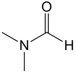 Structuurformule van dimethylformamide