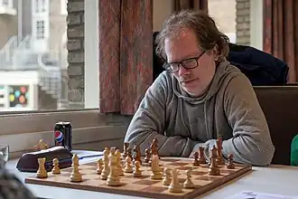 Reinderman in de competitiewedstrijd tegen Caissa, maart 2023