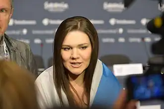 Dina Garipova tijdens het Eurovisiesongfestival 2013