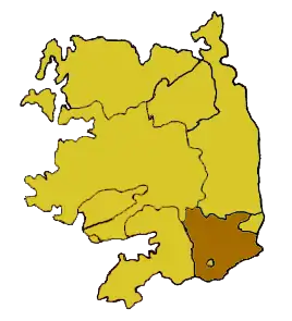Ligging van het bisdom binnen het aartsbisdom Tuam