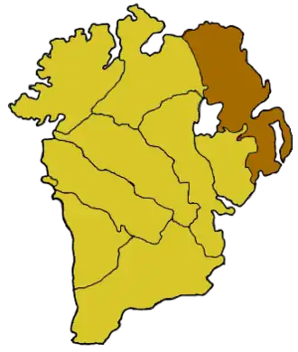 Ligging van het bisdom binnen het aartsbisdom Armagh