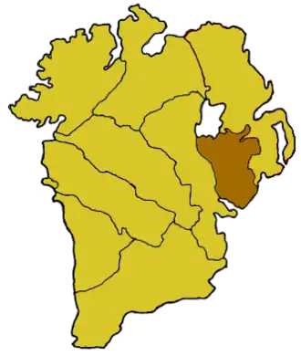 Ligging van het bisdom binnen het aartsbisdom Armagh