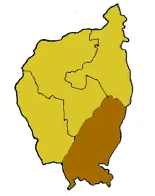 Ligging van het bisdom binnen het aartsbisdom Dublin