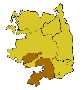 Ligging van het bisdom binnen het aartsbisdom Tuam
