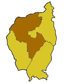 Ligging van het bisdom binnen het aartsbisdom Dublin