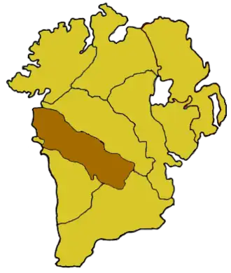 Ligging van het bisdom binnen het aartsbisdom Armagh