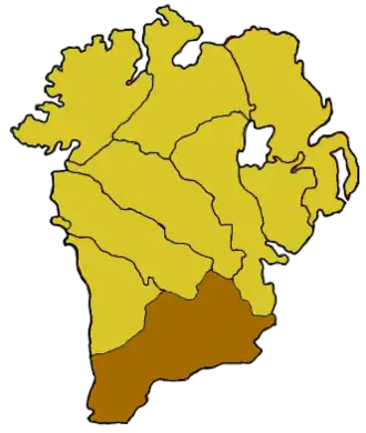 Ligging van het bisdom binnen het aartsbisdom Armagh