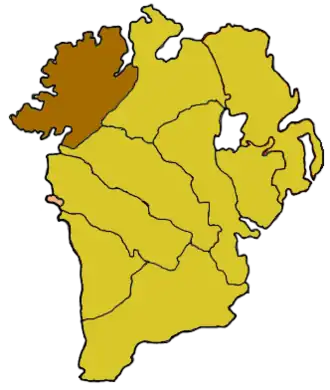 Ligging van het bisdom binnen het aartsbisdom Armagh