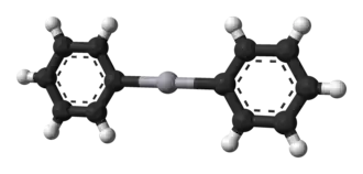 Molecuulmodel van difenylkwik