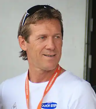 Demol als ploegleider tijdens de Eneco Tour 2008.