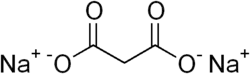 Structuurformule van natriummalonaat