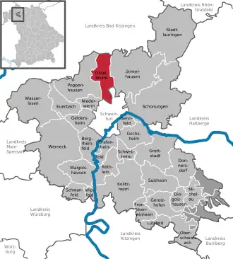 Kaart van Dittelbrunn