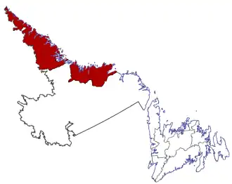 Kaart van Nunatsiavut