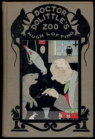 Prent Dr. Dolittle, frontcover van Doctor Dolittle's Zoo (1925)