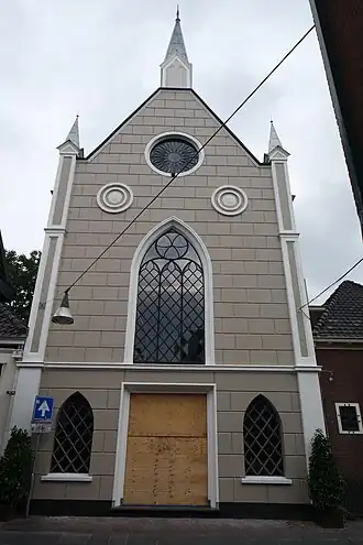 De kerk in september 2015, vlak na een renovatie.