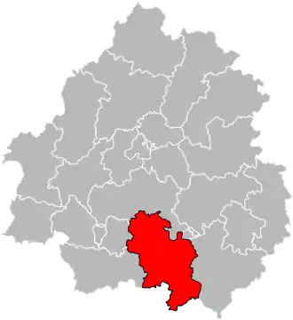 Locatie van het kanton