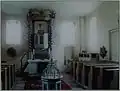 Het uit de 18e eeuw daterende interieur van dit kerkgebouw