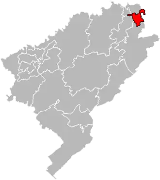 Locatie van het kanton