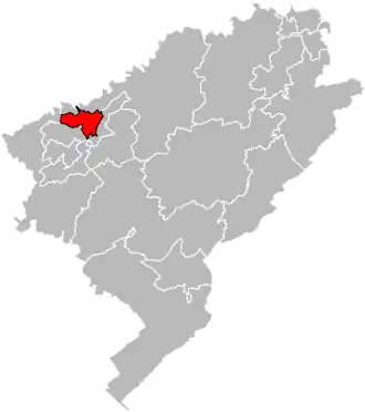 Locatie van het kanton