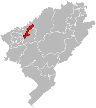 Locatie van het kanton