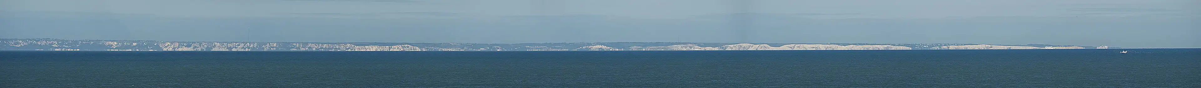 De Krijtrotsen van Dover gezien vanaf Cap Gris-Nez